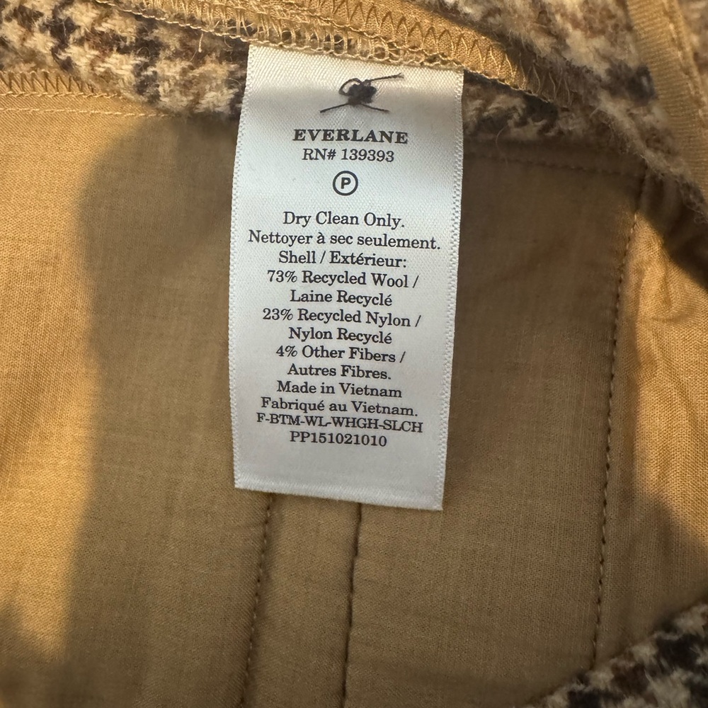 Everlane NWOT wool houndstooth trousers - Picture 5 of 5